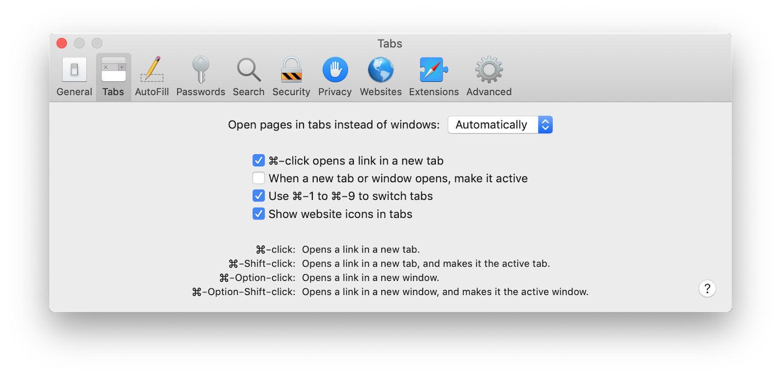 website favicons in Safari website favicons in Safari